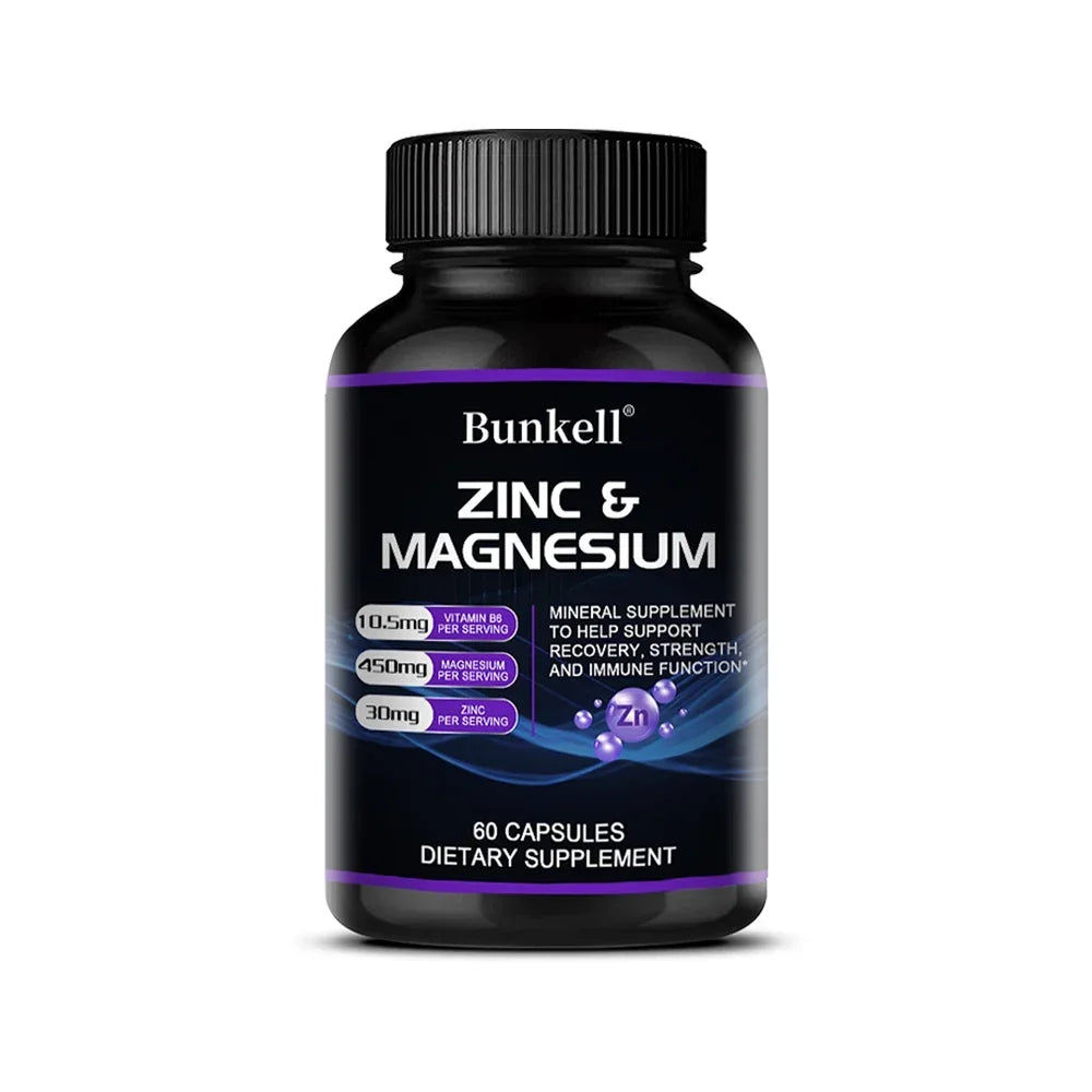 Magnesium zinc vitamin d3 capsules as a natural protein supplement to maintain an active lifestyle.
