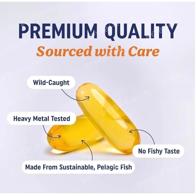 Extra potent omega 3 fish oil bottle with supplement facts for purity.