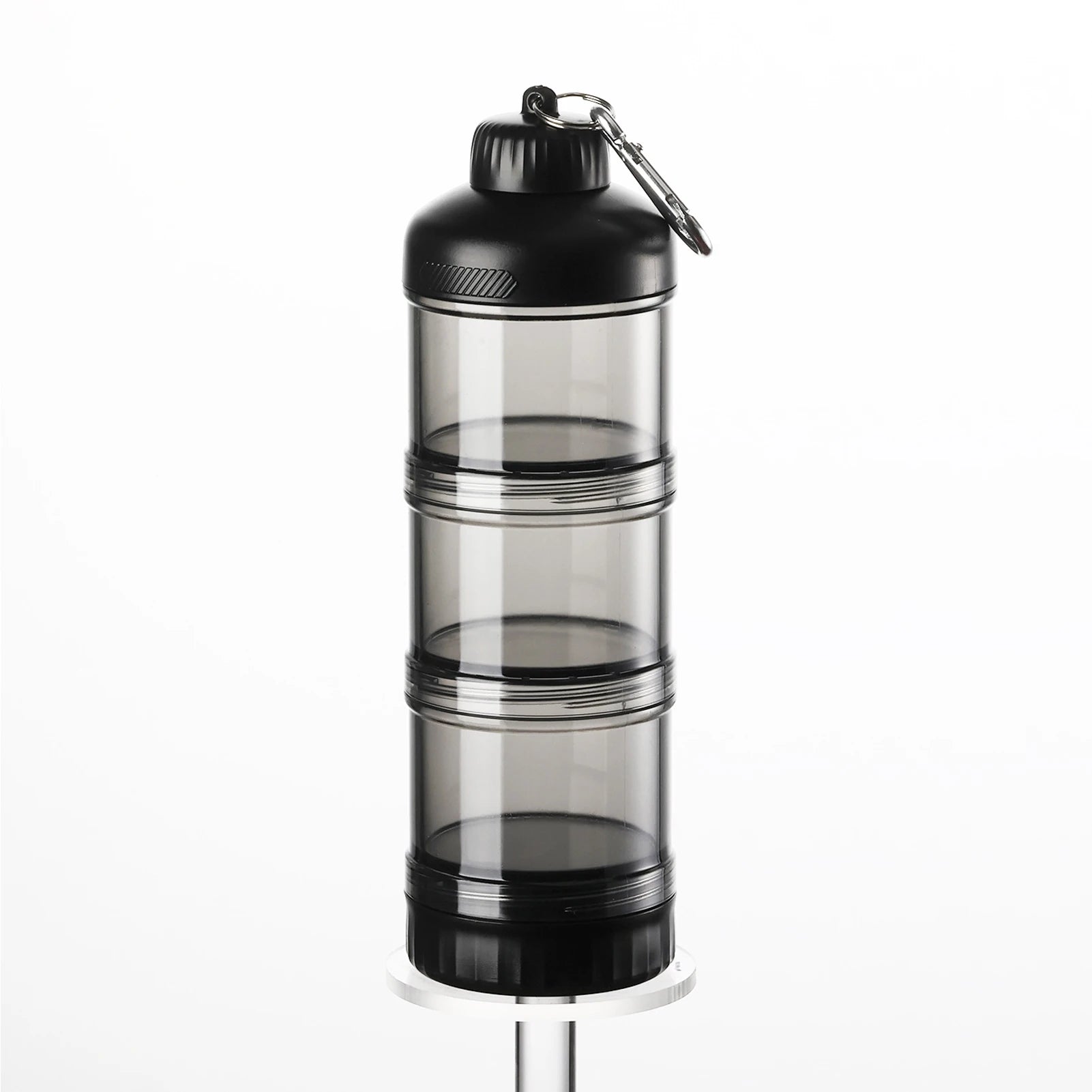 Distributeur de poudre protéinée avec boîte et boîte de rangement pour aliments en PC de qualité alimentaire, convient pour l'exercice en salle de sport, transparent