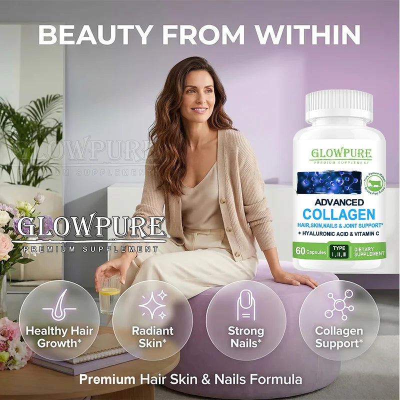 Gélules de peptides de collagène multi pour femmes hommes Peau, rides, antioxydant, complément articulaire