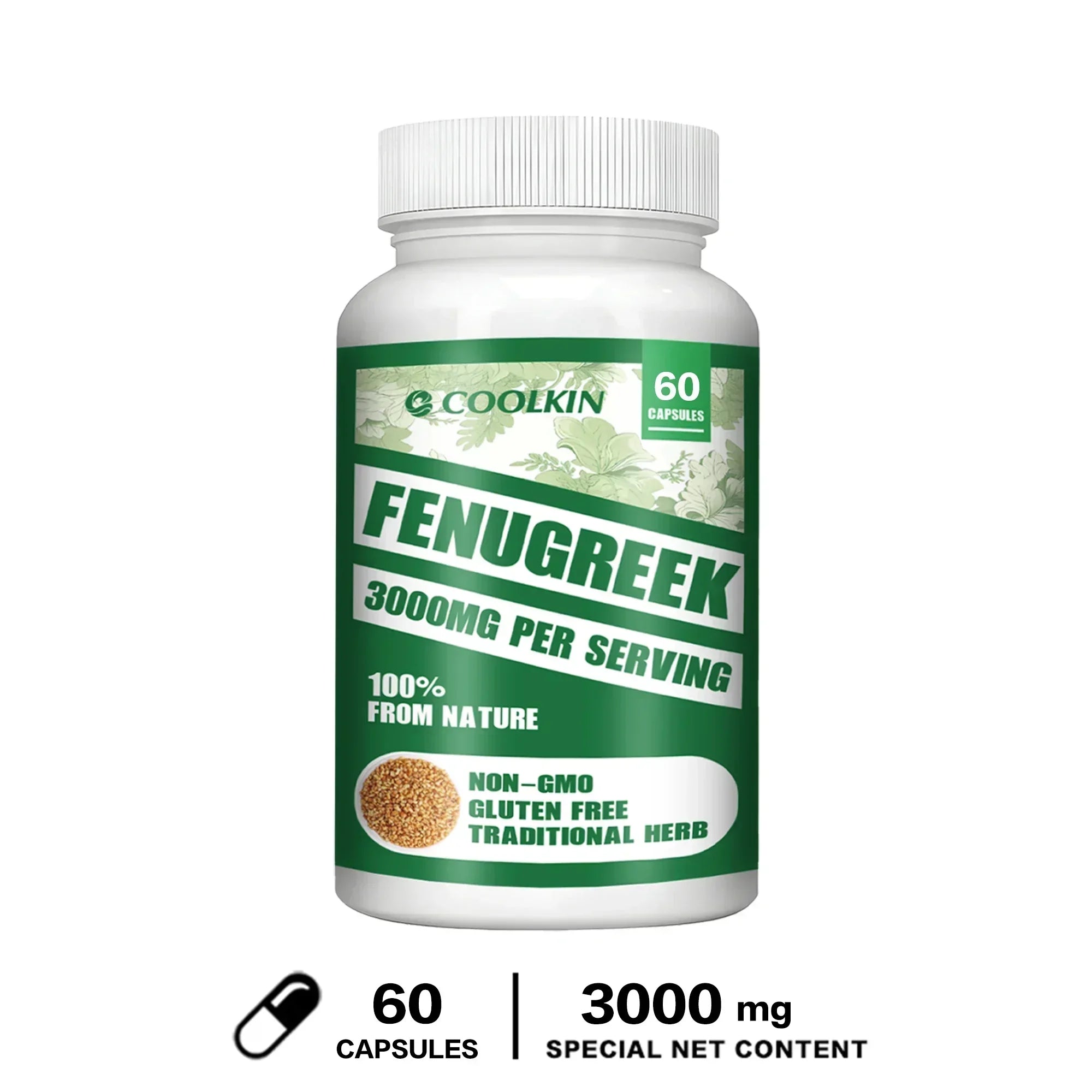 Fenugrec 3000 mg - Convient aux mères allaitantes, pour le développement des seins, améliore la circulation - Riche en protéines et en vitamines