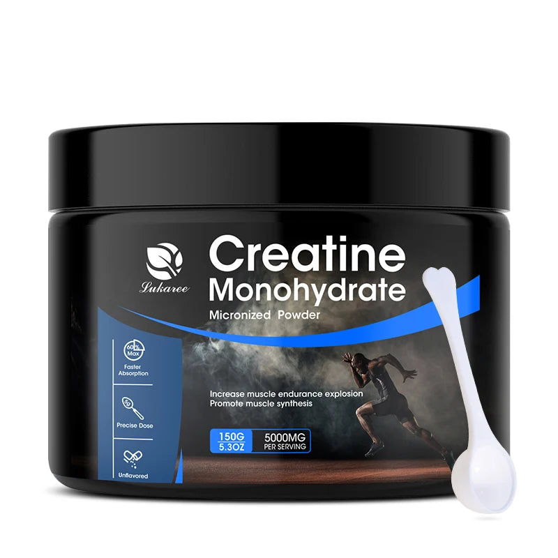 Lukaree Créatine Monohydrate pour la Croissance Musculaire, l'Endurance et l'Énergie – Boostez vos Performances Athlétiques, Musclez-vous
