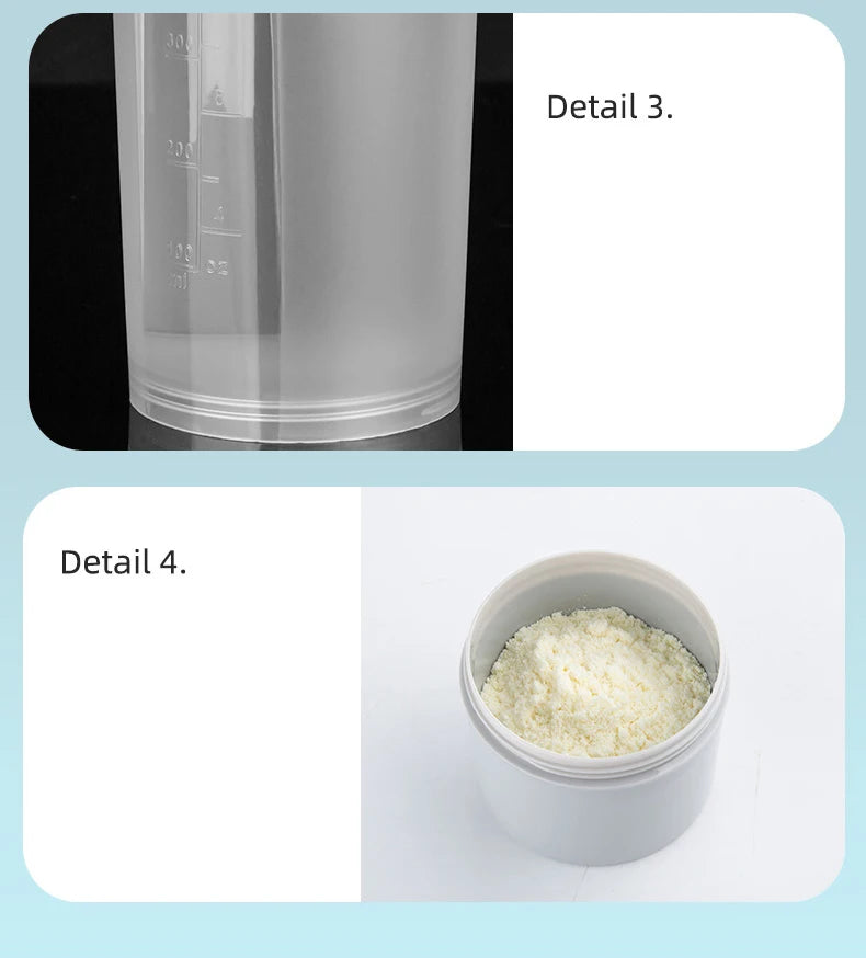 Bouteille d'eau de sport Shake Cup, tasse à boire créative en plastique, tasse de mélange à haute capacité pour poudre de protéines, lactosérum, milkshake