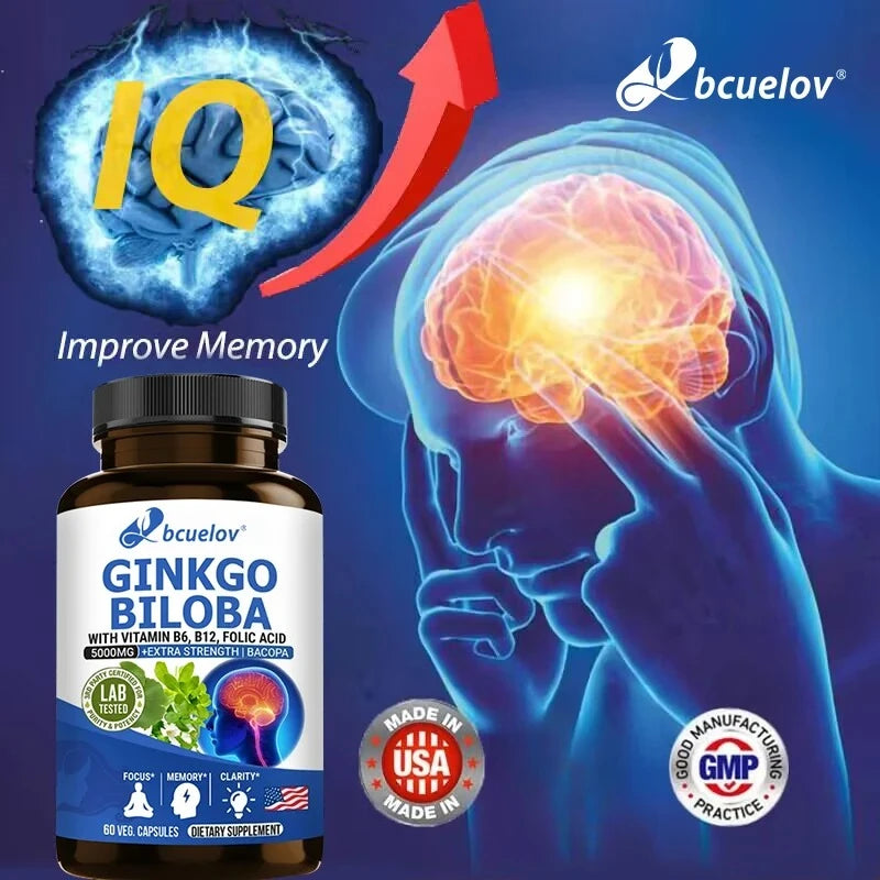 Complément nootropique avancé pour le cerveau Améliore la mémoire, la concentration, stimule l'énergie nerveuse et le QI Vitamines B12, B6