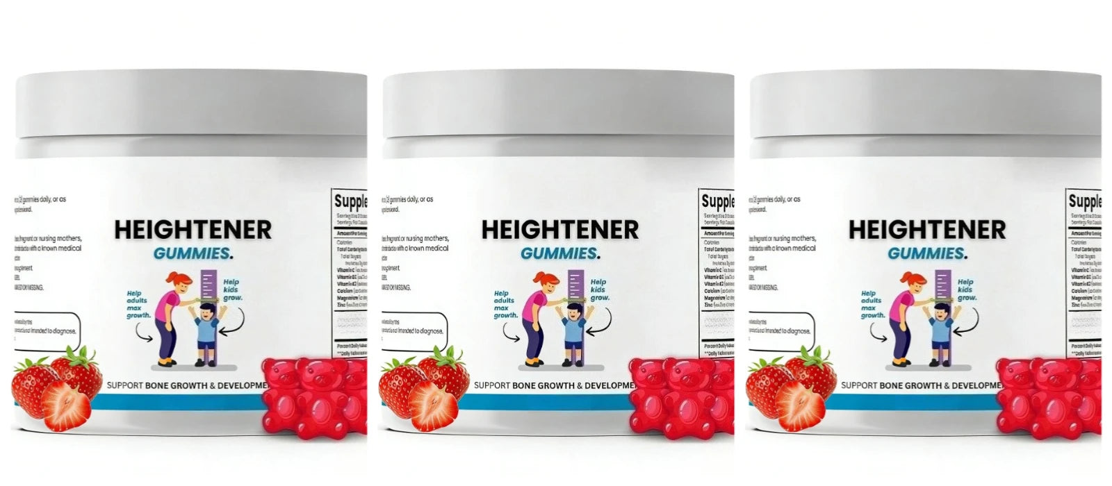 Height growth gummies for kids and adults for both children and adult growth support.