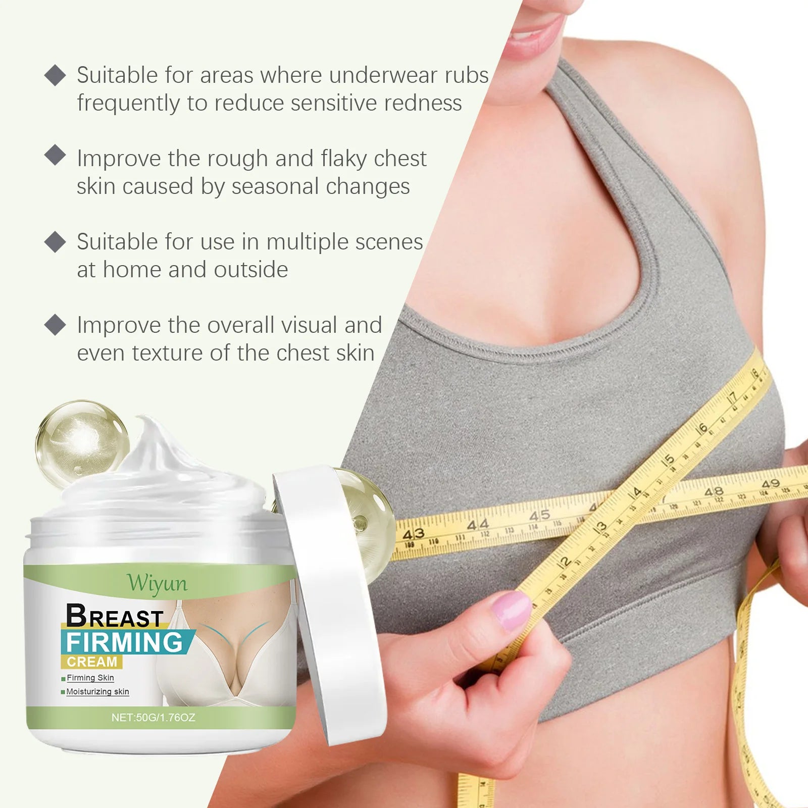 Crème Raffermissante Poitrine Liftante, Hydratante, Anti-relâchement, Améliore l'Élasticité, Absorption Rapide pour les Soins du Buste Féminin