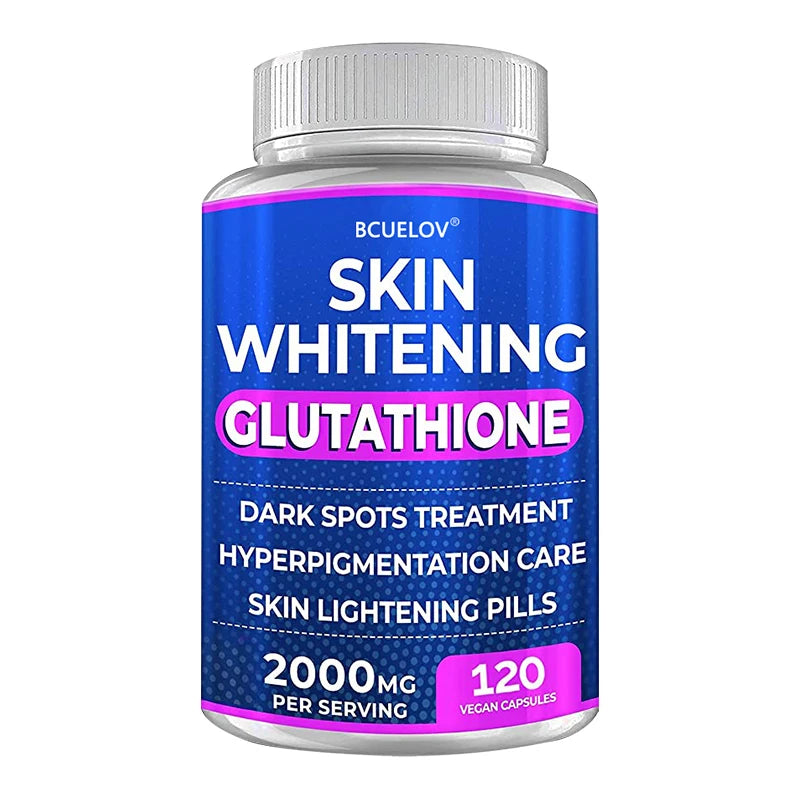 Blanchiment de la peau au glutathion - Supplément de glutathion 2000 mg - Antioxydant anti-âge, complément nutritionnel pour la peau
