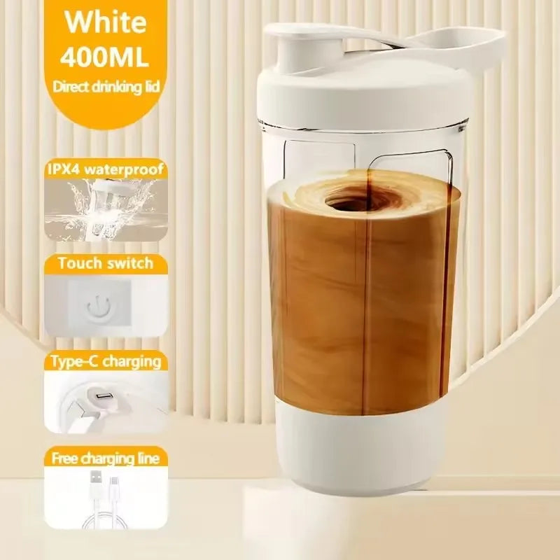 Gobelet mélangeur électrique automatique de 450 à 700 ml, bouteille de shaker de protéines portable, alimenté par piles, gobelet mélangeur entièrement automatique pour la maison