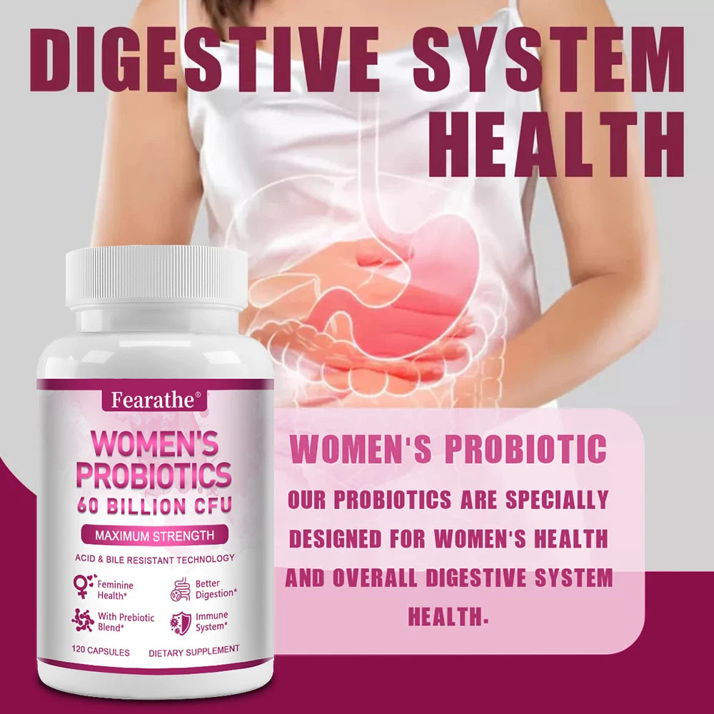 Probiotiques pour femmes – Favorise la santé intestinale, immunitaire et générale des femmes, aide à la digestion et améliore l'absorption des nutriments