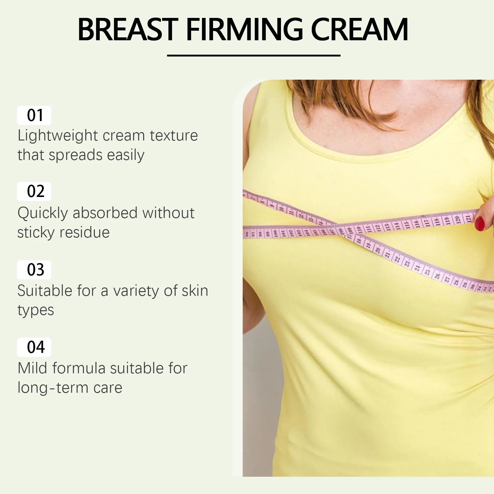 Crème Raffermissante Poitrine Liftante, Hydratante, Anti-relâchement, Améliore l'Élasticité, Absorption Rapide pour les Soins du Buste Féminin