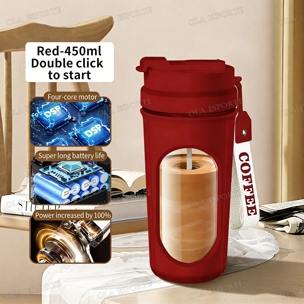 Gobelet mélangeur électrique automatique de 450 à 700 ml, bouteille de shaker de protéines portable, alimenté par piles, gobelet mélangeur entièrement automatique pour la maison