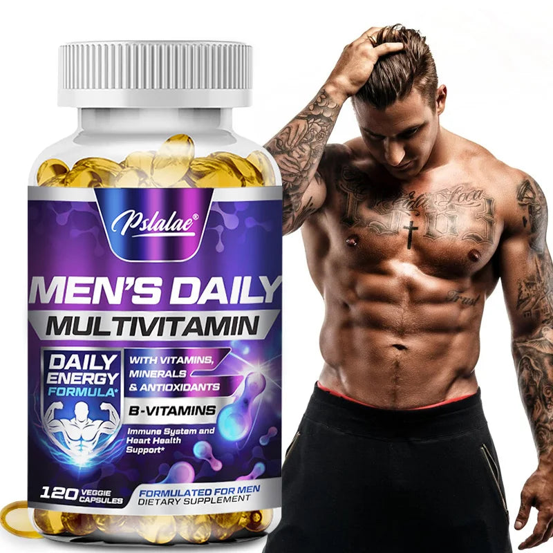 Complément Multivitaminé Quotidien pour Hommes - Améliore la Santé Cérébrale Cognitive, l'Énergie et l'Endurance, et la Masse Musculaire