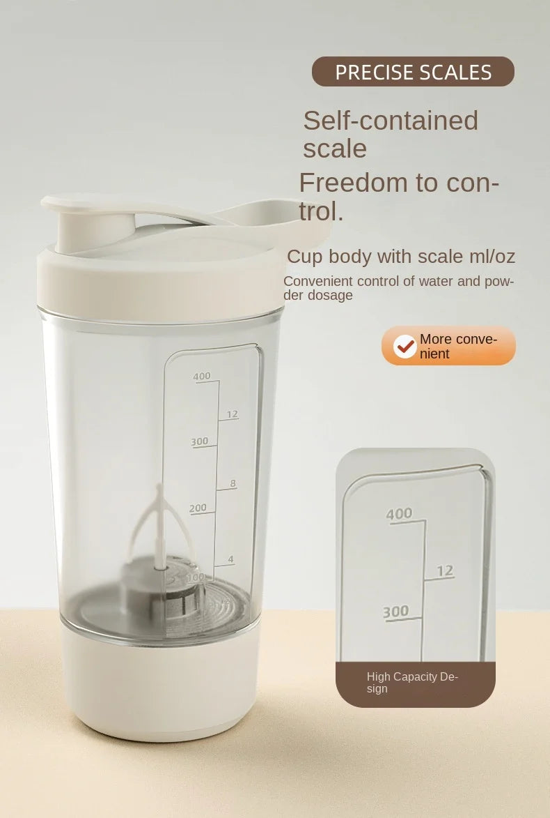Bouteille shaker de protéines de lactosérum électrique portable USB 450 ml, tasse mélangeuse entièrement automatique, rechargeable, pour la salle de sport, sans BPA, pour cocktails
