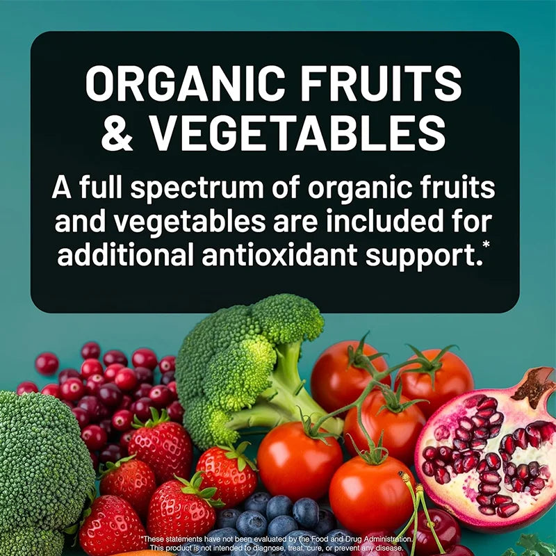 Multivitamines pour femmes, aliments entiers biologiques et minéraux naturels - Vitamines B, C, D3, K2 pour le stress, l'immunité, les cheveux, la peau et les ongles
