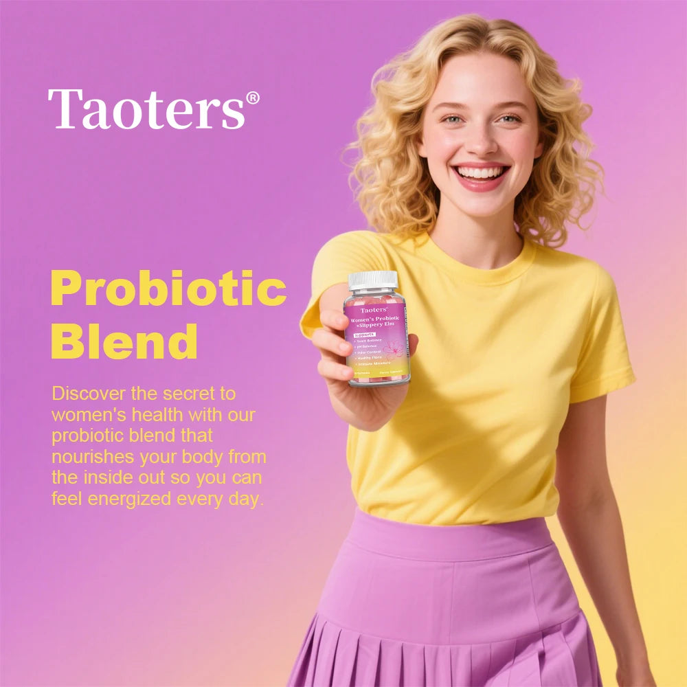 Probiotiques pour femmes en gommes, soutient la santé féminine - Équilibre du pH, odeur saine, soutient la santé immunitaire intestinale - 60 gommes