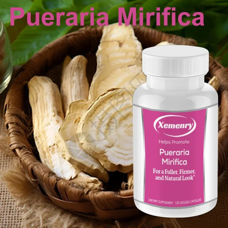 Gélules de Pueraria Mirifica - Favorise le développement mammaire, soulage l'inconfort de la ménopause, à base de plantes naturelles - 120 gélules
