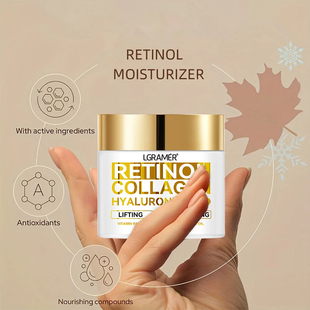 Crème visage au rétinol hydratante anti-rides collagène acide hyaluronique soins de la peau cosmétique pour femmes et hommes