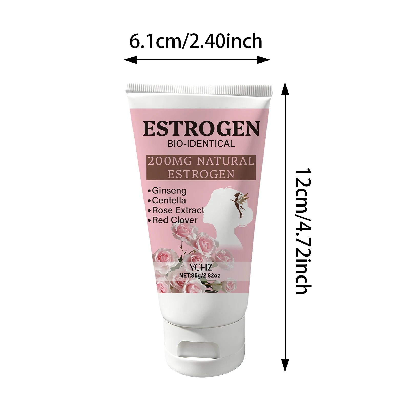 Women's Estrogen Mood Cream—Ginseng, Centella Asiatica, Rose—Moisturizes Skin, Nourishes Body and Mind, Gently Balances—Designed Specifically for Women