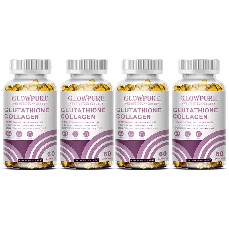Capsules éclaircissantes et anti-âge pour la peau - Supplément de glutathion et de collagène avec antioxydant pour les peaux ternes