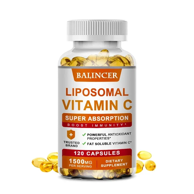 Vitamine C 1500mg avec Zinc 20mg, 120 Gélules, Complément Alimentaire pour la Santé Générale, Végétarien Sans OGM et Sans Gluten