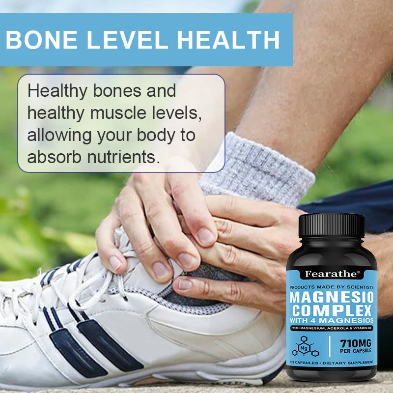 Magnesium complex with vitamin d3 by Fearthe for daily nutritional support.
