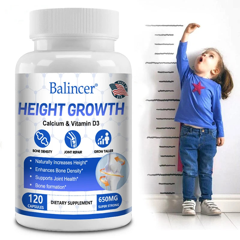 Natural height growth capsules for natural health benefits in daily life.