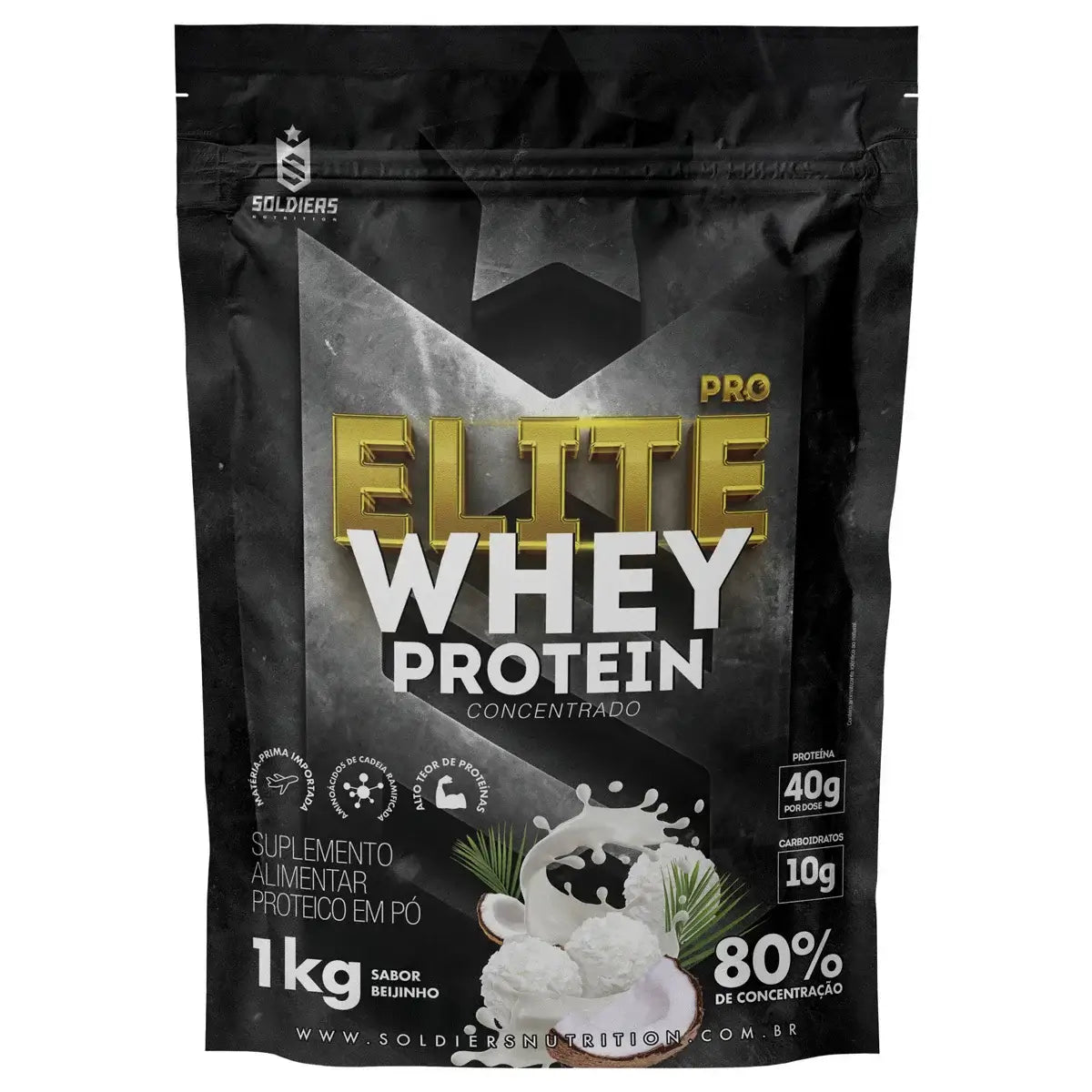 High protein whey concentrate by Soldiers Nutrition for muscle hypertrophy and growth.