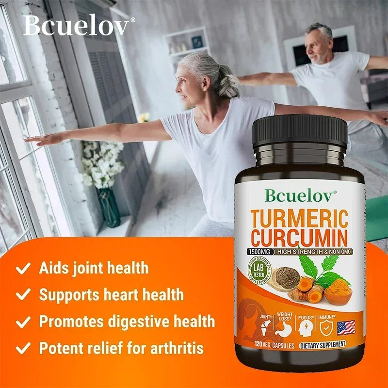 Turmeric curcumin with bioperine capsules US-origin quality and purity assurance.