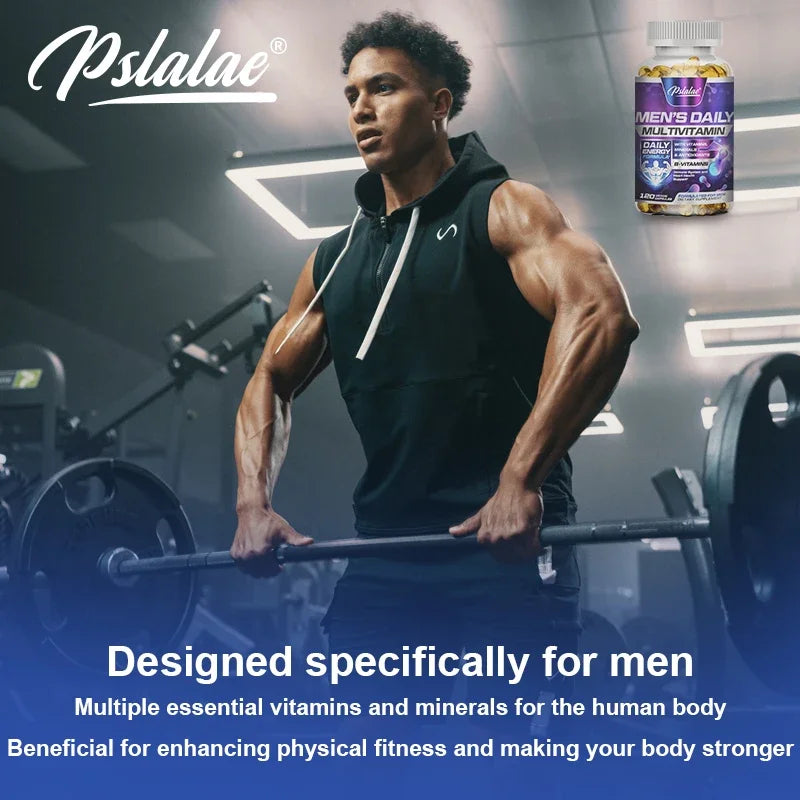 Complément Multivitaminé Quotidien pour Hommes - Améliore la Santé Cérébrale Cognitive, l'Énergie et l'Endurance, et la Masse Musculaire