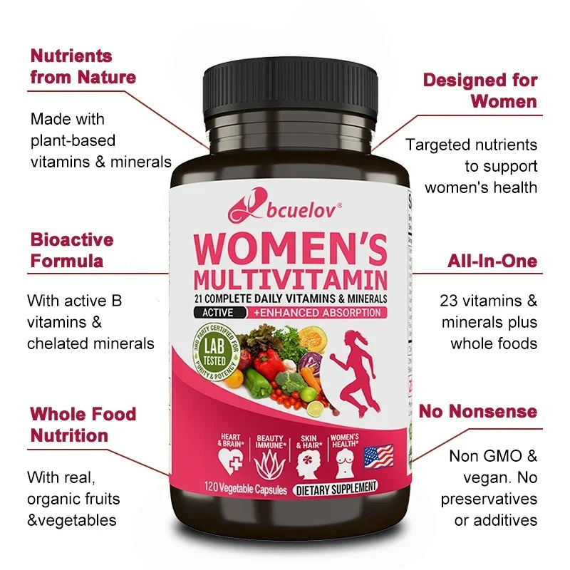 Women’s multivitamin with biotin for unisex adult daily nutritional excellence.