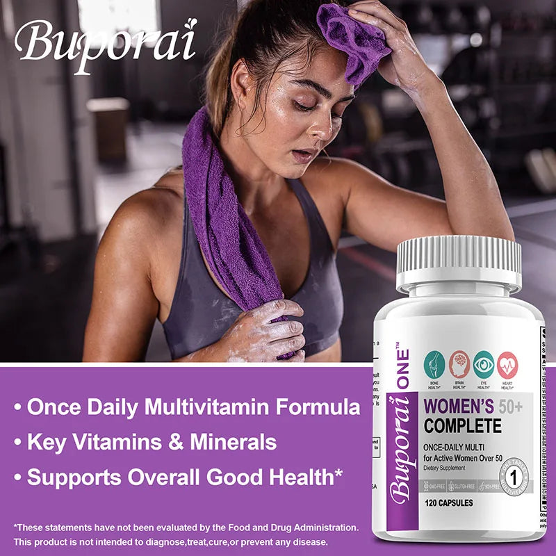 Multivitamine complète pour femmes de 50 ans et plus - Soutient la santé du cerveau, du cœur, du système digestif et immunitaire et stimule le métabolisme