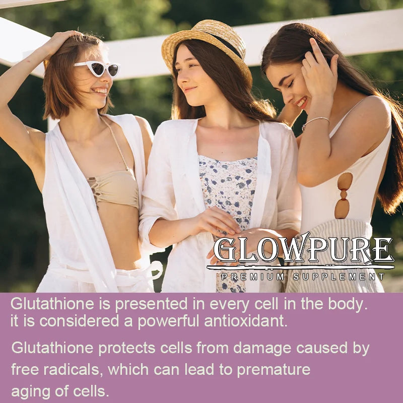 Capsules éclaircissantes et anti-âge pour la peau - Supplément de glutathion et de collagène avec antioxydant pour les peaux ternes