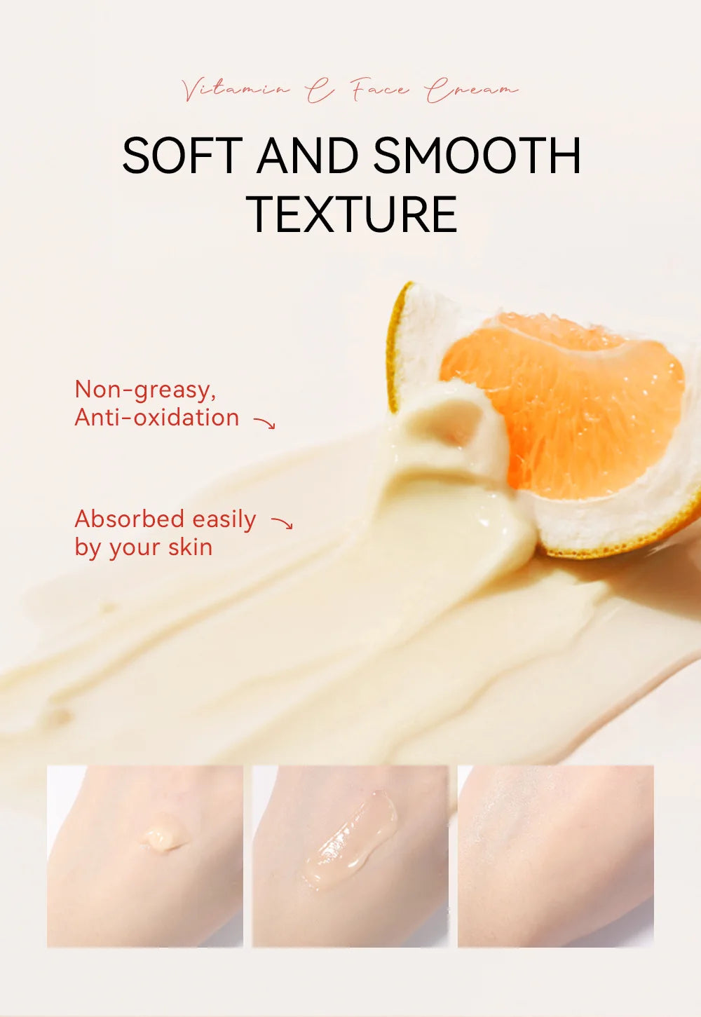 LAIKOU Crème Visage Vitamine C Hydratante Nourrissante Crèmes Sakura Japonaises Uniformise le Teint Produit de Soin du Visage Beauté