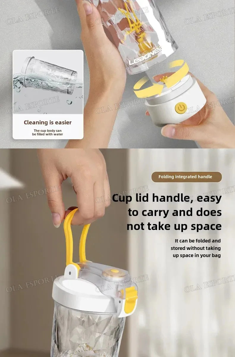 Gobelet mélangeur électrique automatique de 450 à 700 ml, bouteille de shaker de protéines portable, alimenté par piles, gobelet mélangeur entièrement automatique pour la maison