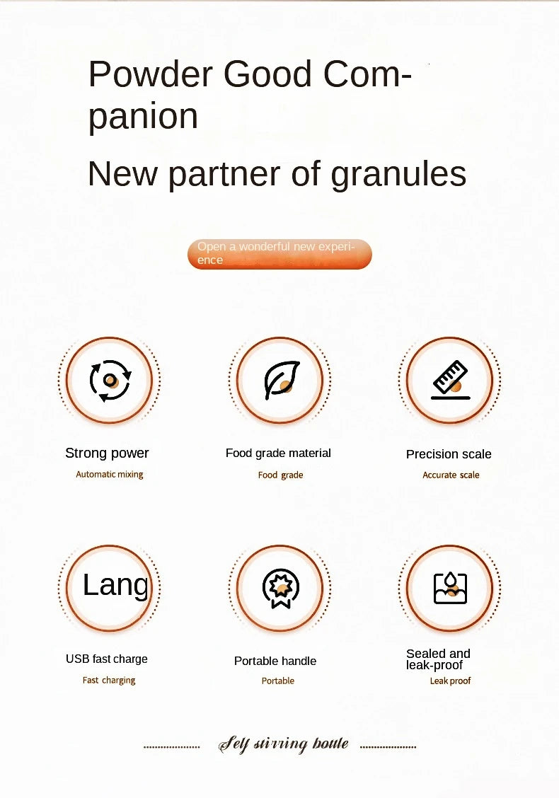 Gobelet mélangeur électrique automatique de 450 à 700 ml, bouteille de shaker de protéines portable, alimenté par piles, gobelet mélangeur entièrement automatique pour la maison