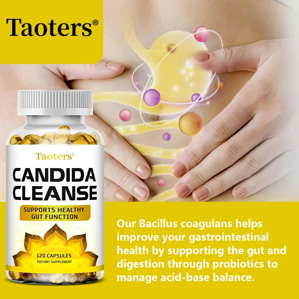 Candida Cleanse - Nettoyage du foie, détoxifiant, favorise la santé intestinale, nettoyage du côlon, stimule l'énergie, 120 gélules