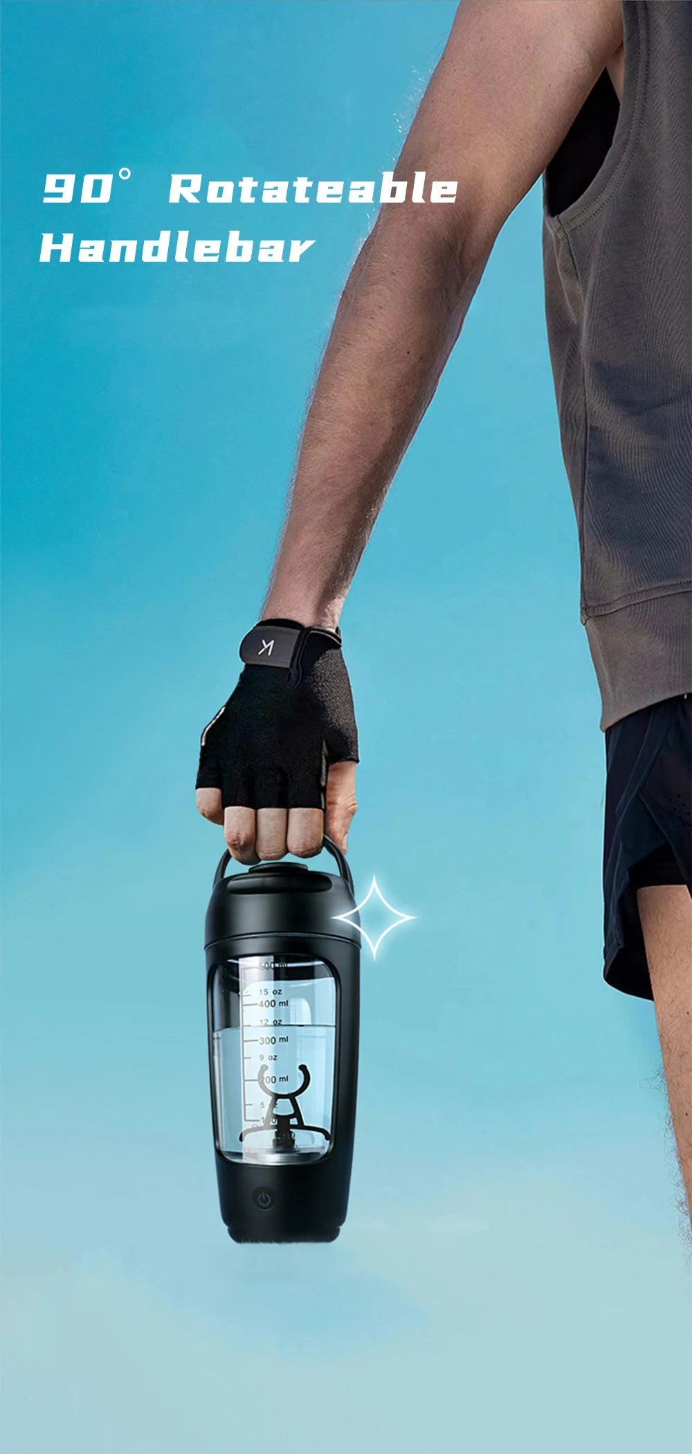 650 ml USB Électrique Portable Bouteille Shaker de Whey Protéine Tasse Mélangeuse Entièrement Automatique Rechargeable Gym Sans BPA Mélangeur à Cocktail