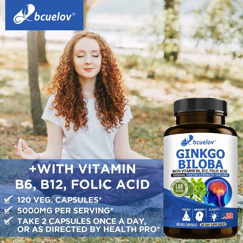 Complément nootropique avancé pour le cerveau Améliore la mémoire, la concentration, stimule l'énergie nerveuse et le QI Vitamines B12, B6