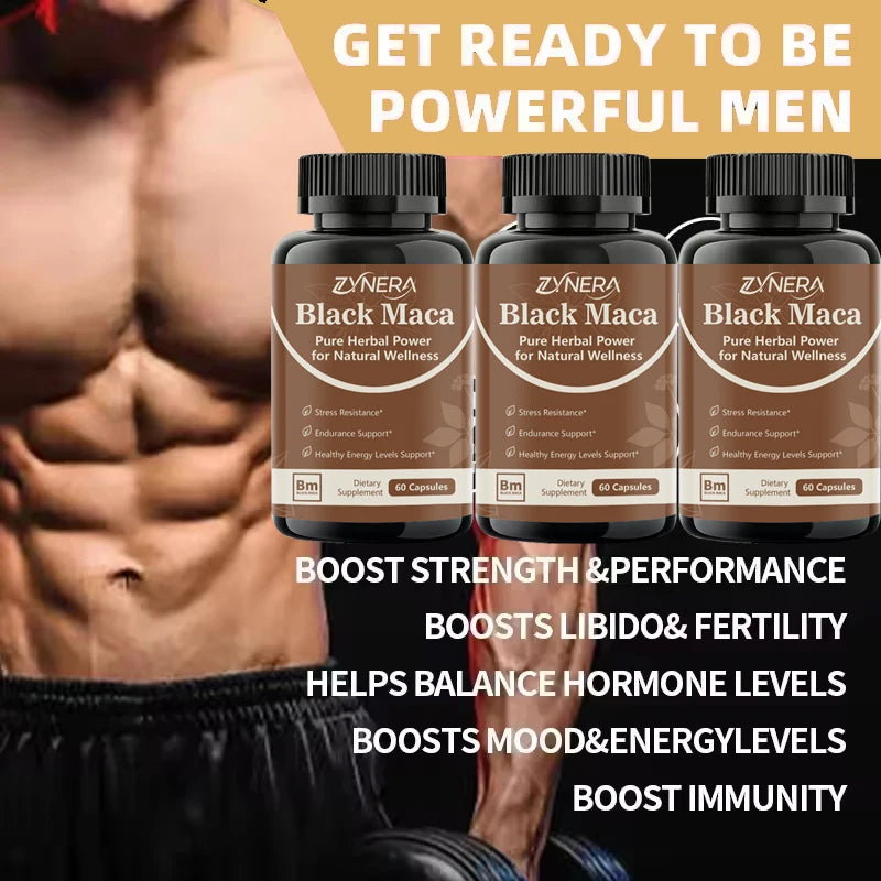 Complément alimentaire pour homme avec ashwagandha, maca, pour éjaculation, adulte, sexy, pour homme. Favorise une énergie saine. Capsules.