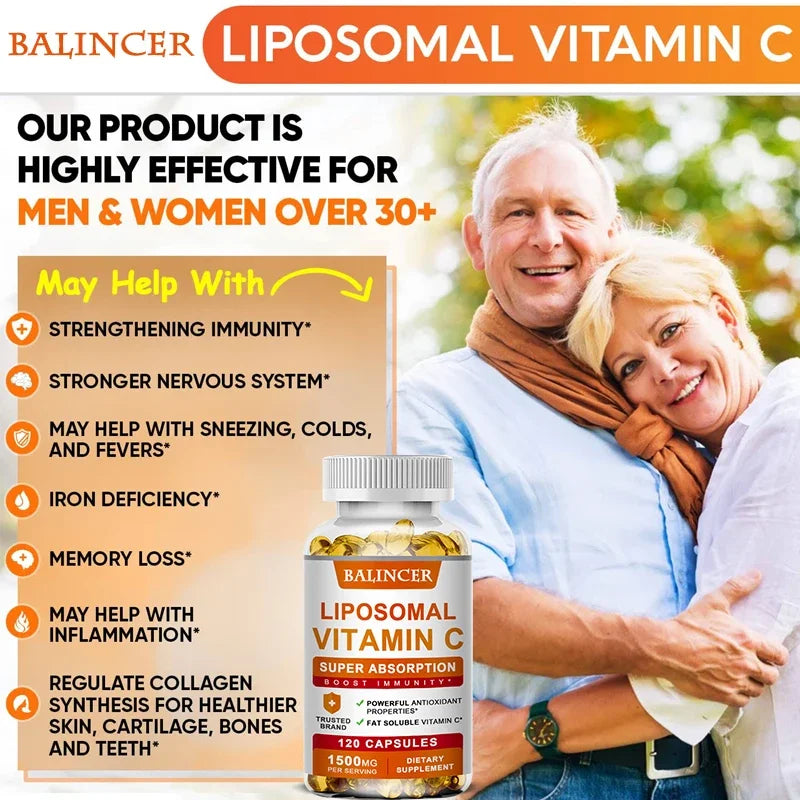 Vitamine C 1500mg avec Zinc 20mg, 120 Gélules, Complément Alimentaire pour la Santé Générale, Végétarien Sans OGM et Sans Gluten