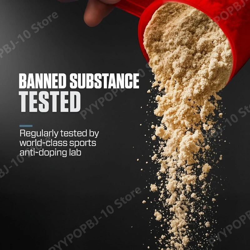 Gluten free whey isolate powder mixed as a delicious protein-packed dessert shake.
