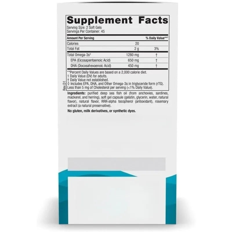 Ultimate Omega fish oil soft gels designed for the natural recovery of an active life.