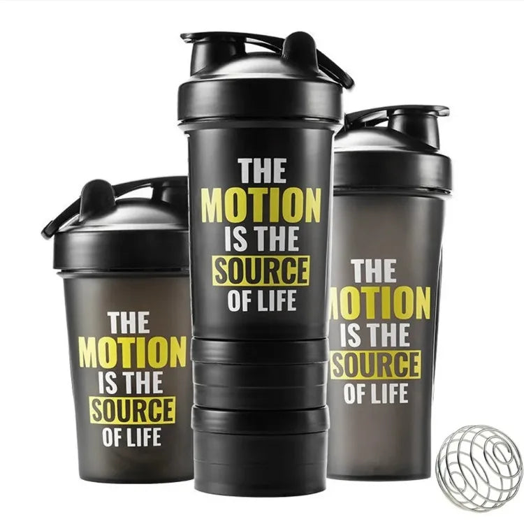 Bouteille shaker portable avec graduations pour substitut de repas protéiné
