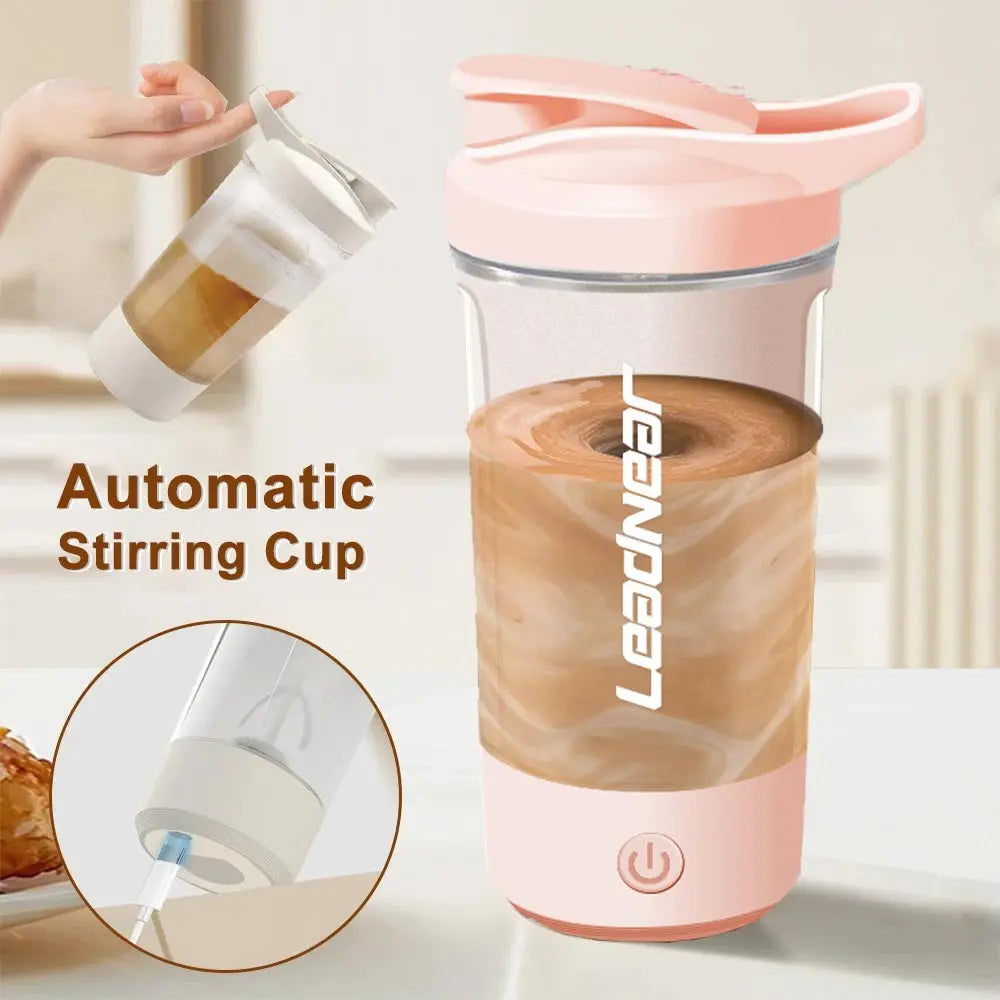Bouteille shaker de protéines de lactosérum électrique portable USB 450 ml, tasse mélangeuse entièrement automatique, rechargeable, pour la salle de sport, sans BPA, pour cocktails