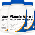 Capsule de Vitamine A 10 000 UI avec Glycérol Aide à Maintenir le Système Immunitaire, les Os et la Santé de la Peau Sans OGM Sans Gluten 500 Comprimés