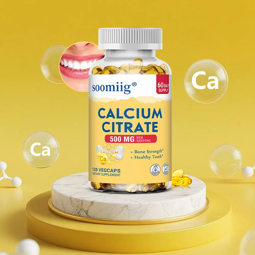Calcium citrate bone support capsules as a natural protein supplement to maintain an active lifestyle
