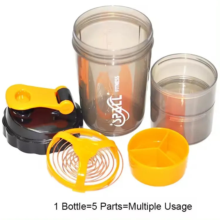 Shaker à 3 couches pour poudre de protéines, tasse à mélanger, bouteille de sport et fitness, cadeau, grande capacité, pour musculation