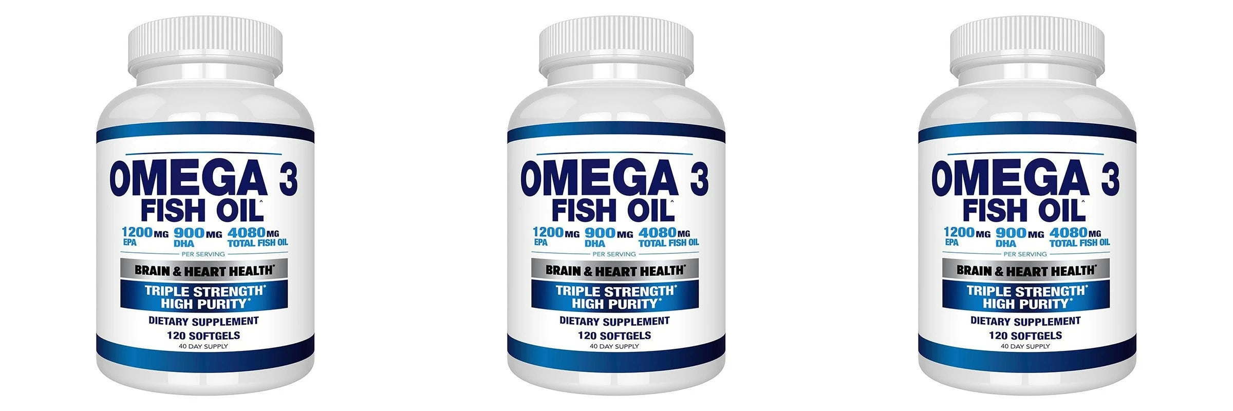 Extra potent omega 3 fish oil burp-free softgels for easy daily intake