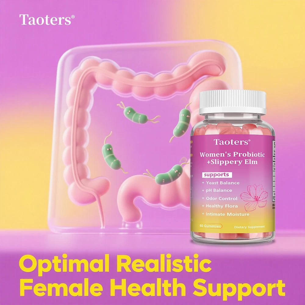 Probiotiques pour femmes en gommes, soutient la santé féminine - Équilibre du pH, odeur saine, soutient la santé immunitaire intestinale - 60 gommes