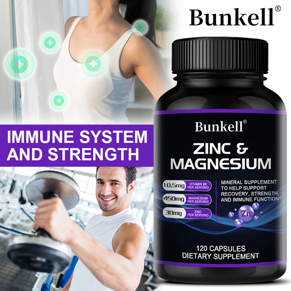 Magnesium zinc vitamin d3 capsules designed for the natural recovery of an active life.